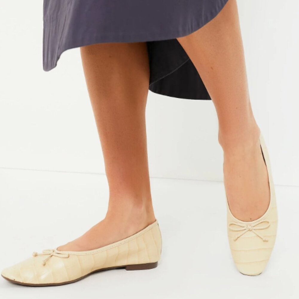 NWOB Schutz Arissa Ballet Flats Egg Shell 6